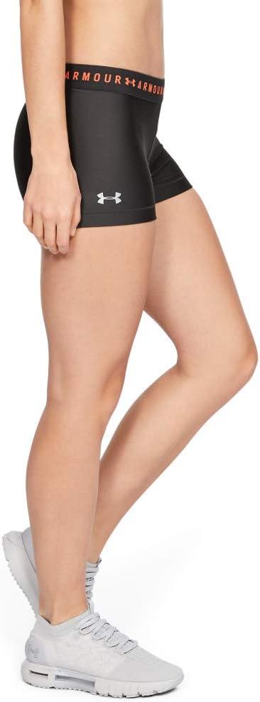 image:imageUnder Armour Womens HeatGear Armour Shorty ShortsJet Gray 010Metallic Silver