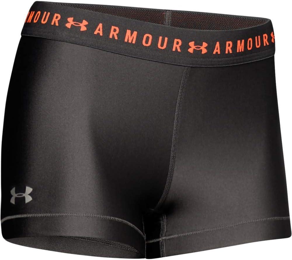 image:imageUnder Armour Womens HeatGear Armour Shorty ShortsJet Gray 010Metallic Silver
