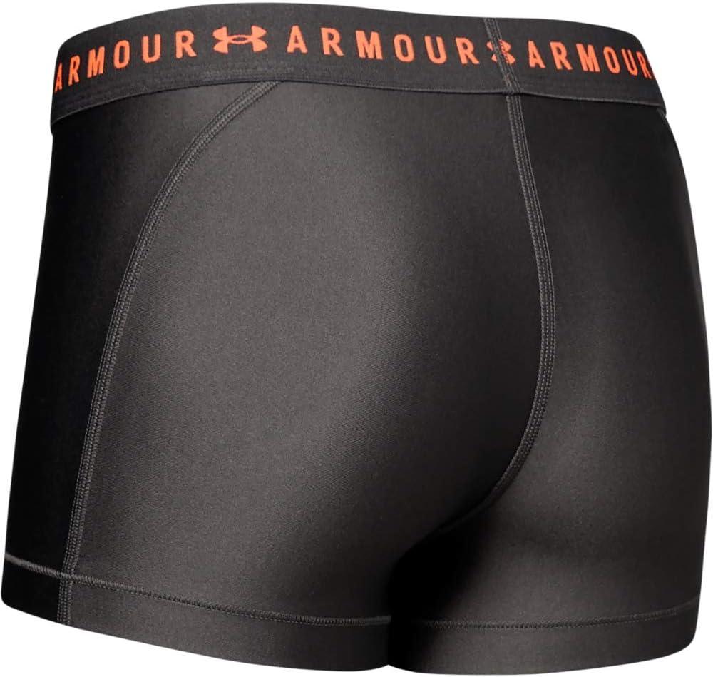 image:imageUnder Armour Womens HeatGear Armour Shorty ShortsJet Gray 010Metallic Silver