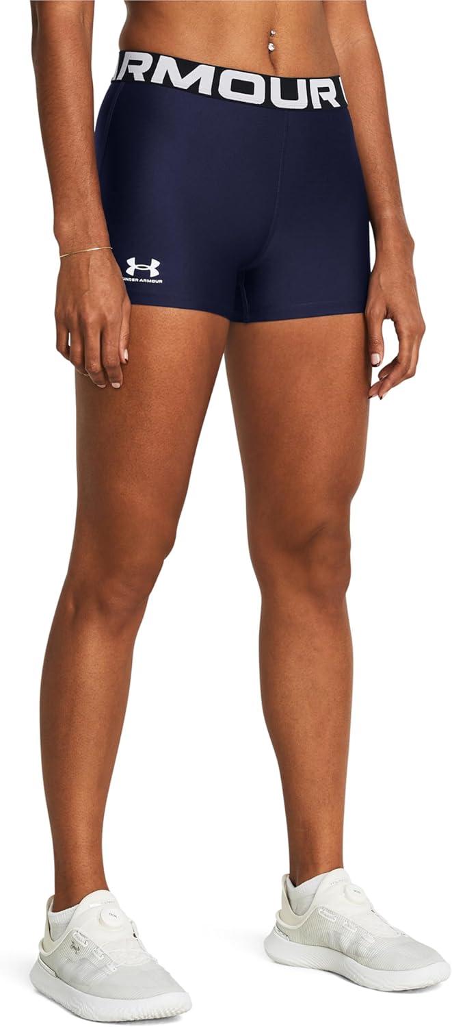 image:imageUnder Armour Womens HeatGear Armour Shorty ShortsMidnight NavyWhite