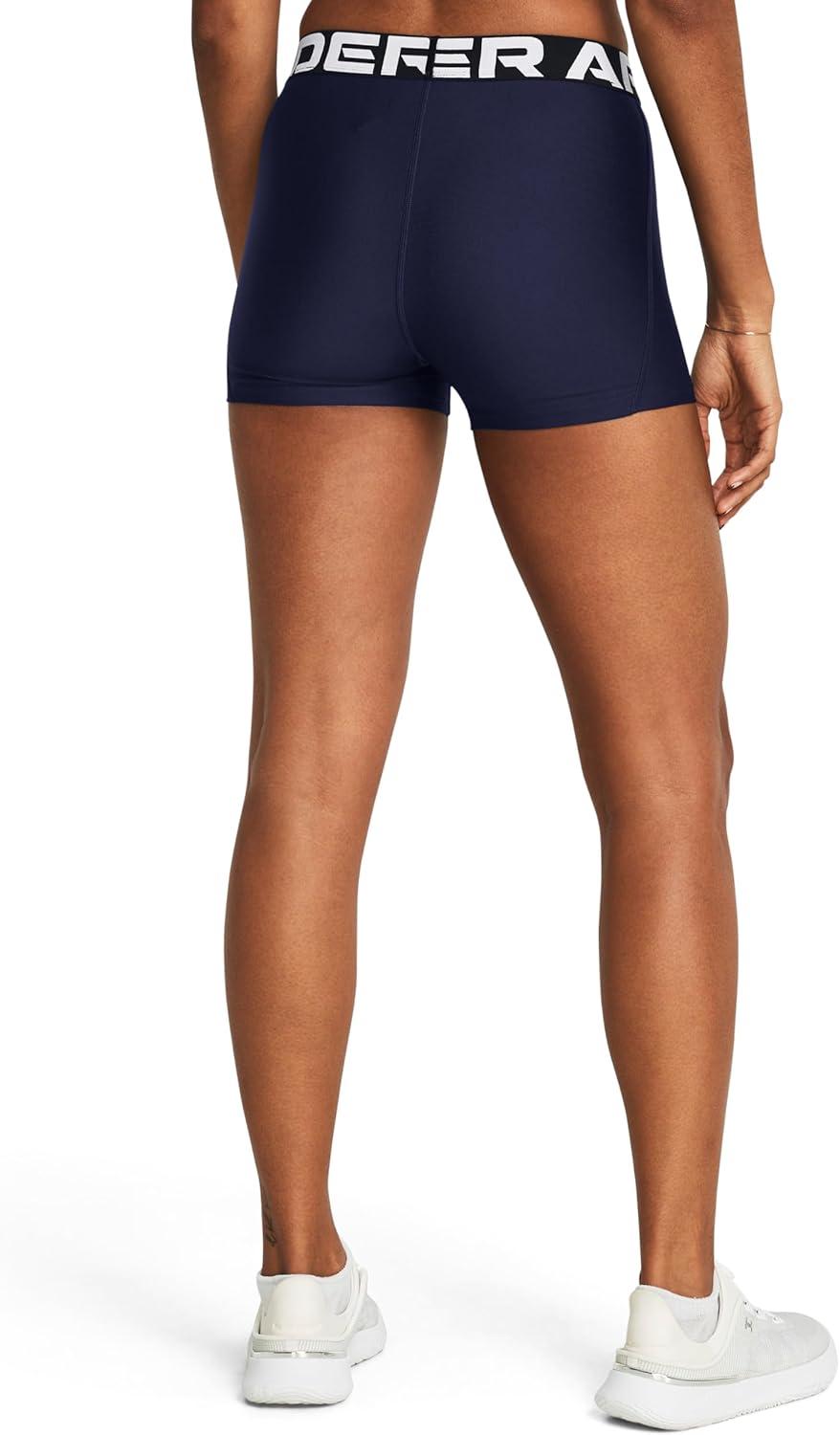 image:imageUnder Armour Womens HeatGear Armour Shorty ShortsMidnight NavyWhite