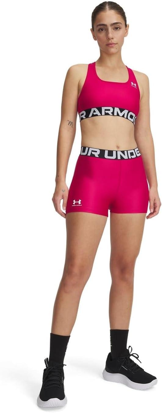 image:imageUnder Armour Womens HeatGear Armour Shorty ShortsShaded FuchsiaWhite