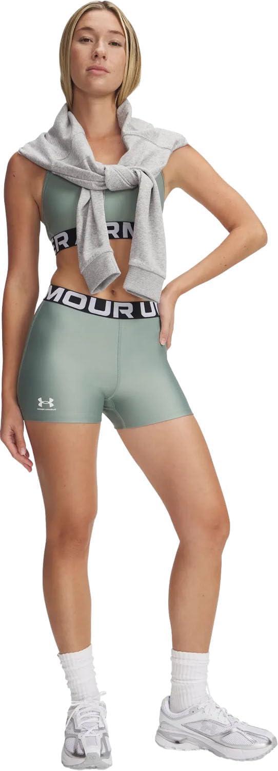 image:imageUnder Armour Womens HeatGear Armour Shorty ShortsSilica GreenWhite