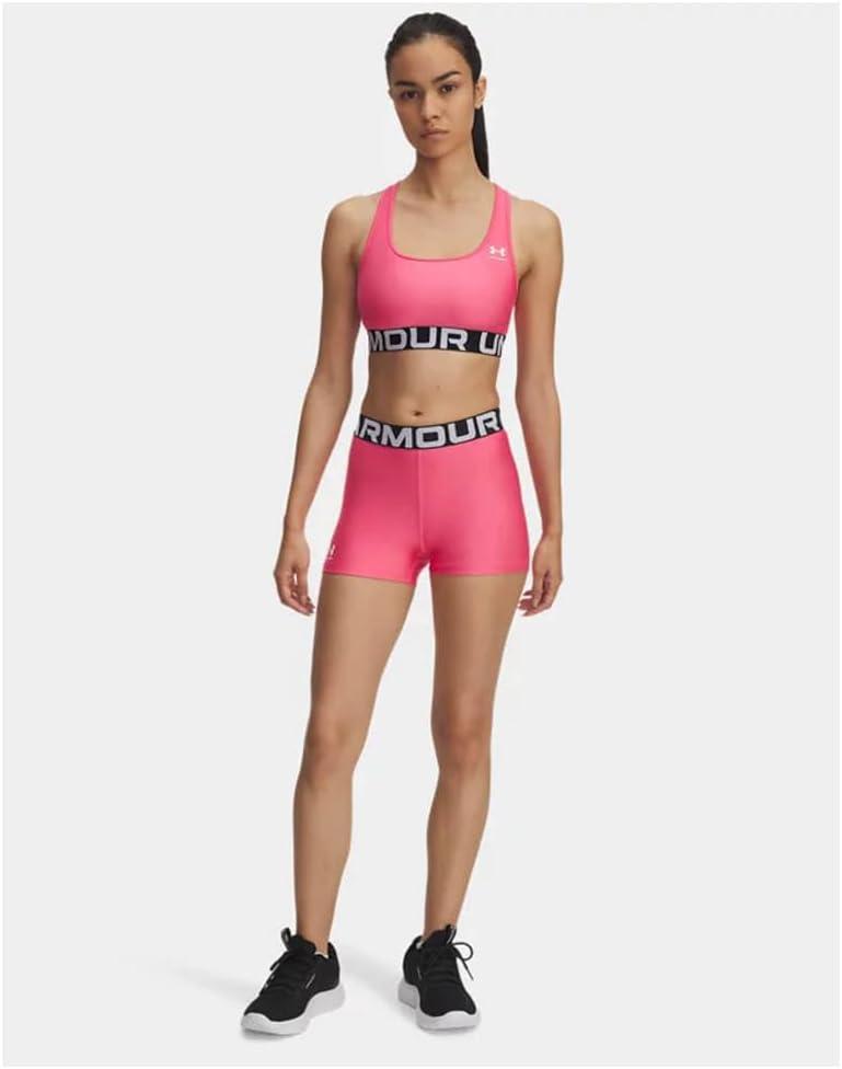 image:imageUnder Armour Womens HeatGear Armour Shorty ShortsSuper PinkWhite