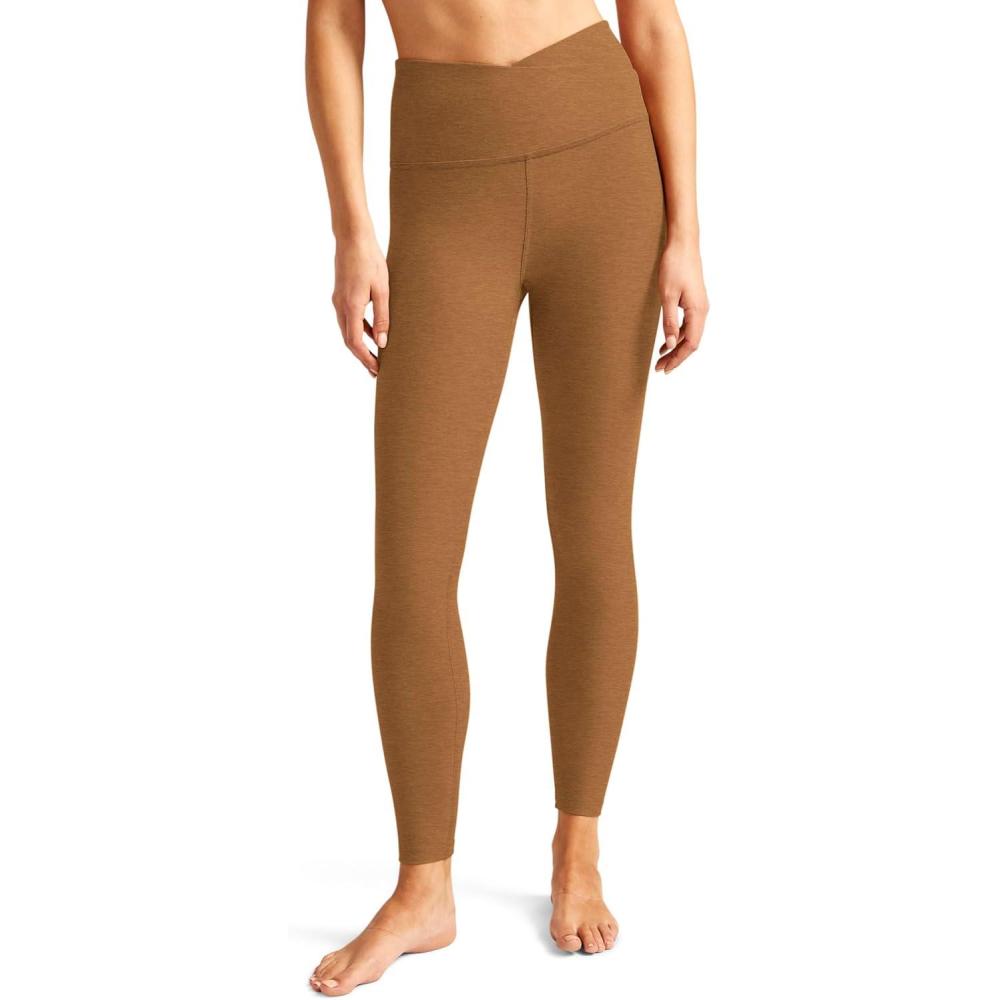image:imageBeyond Yoga Womens Spacedye at Your Leisure LeggingsCarmel Toffee Heather