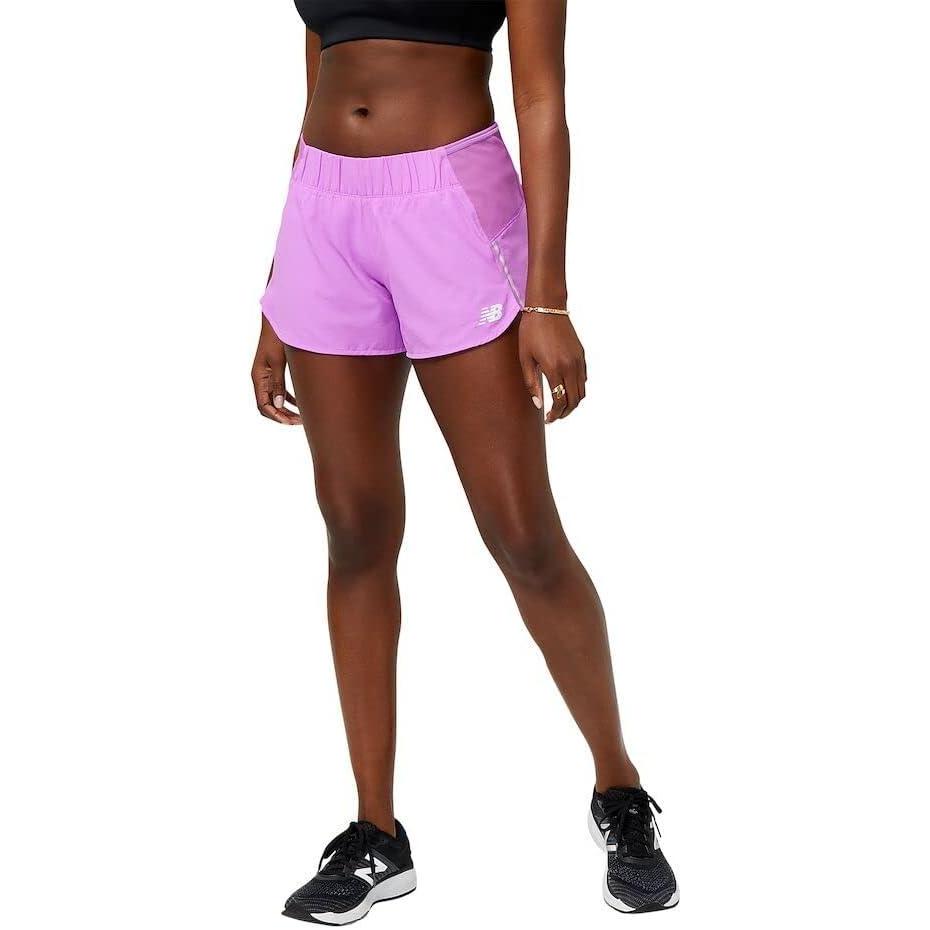 image:imageNew Balance Womens Impact Run 3 Inch Short Libra Print XSmallCosmic Rose
