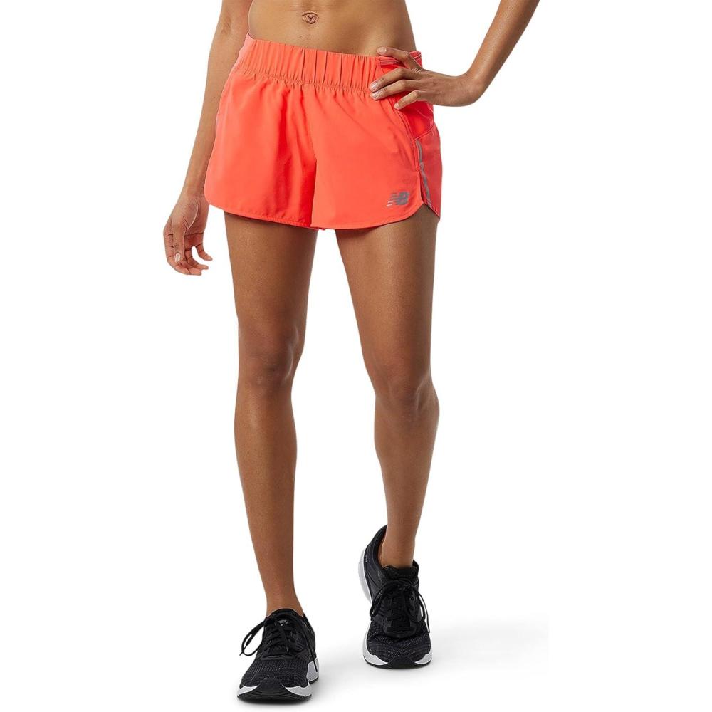 image:imageNew Balance Womens Impact Run 3 Inch Short Libra Print XSmallElectric Red
