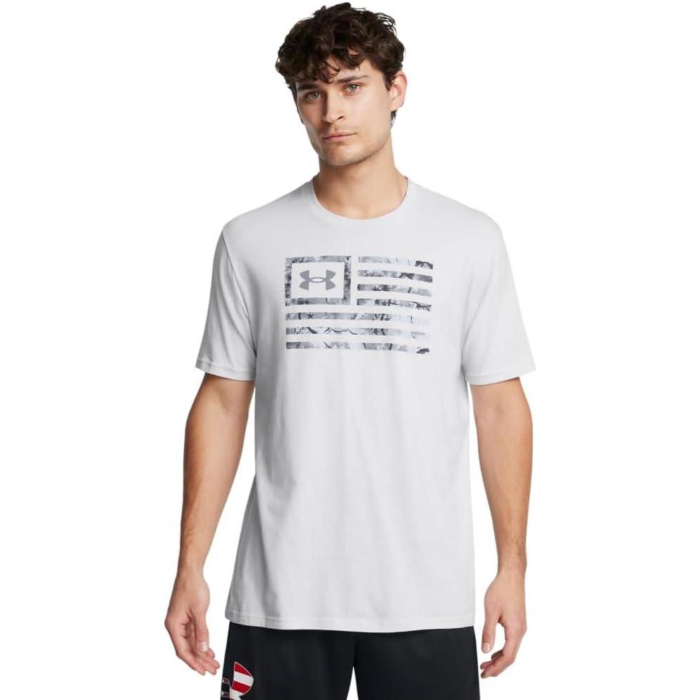 image:imageUnder Armour Mens Freedom Graphic Short Sleeve TShirt014 Halo Gray   Steel