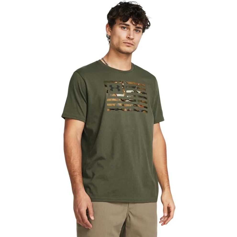 image:imageUnder Armour Mens Freedom Graphic Short Sleeve TShirt390 Marine Od Green Baroque Green