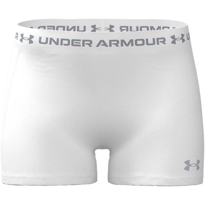 image:imageUnder Armour Womens HeatGear Armour Shorty Shorts100 White Halo Gray