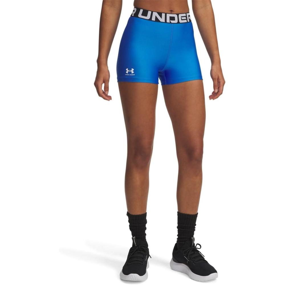 image:imageUnder Armour Womens HeatGear Armour Shorty ShortsBlue AtlantisWhite