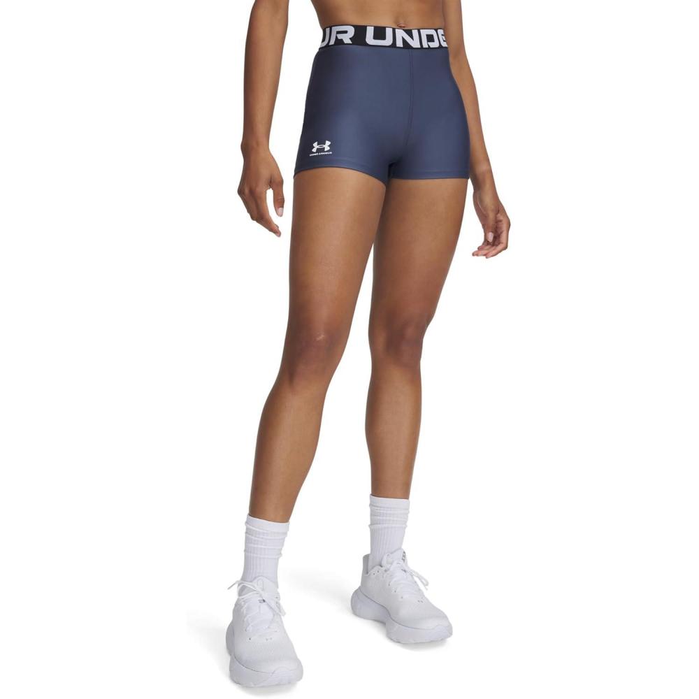 image:imageUnder Armour Womens HeatGear Armour Shorty ShortsDownpour GrayWhite