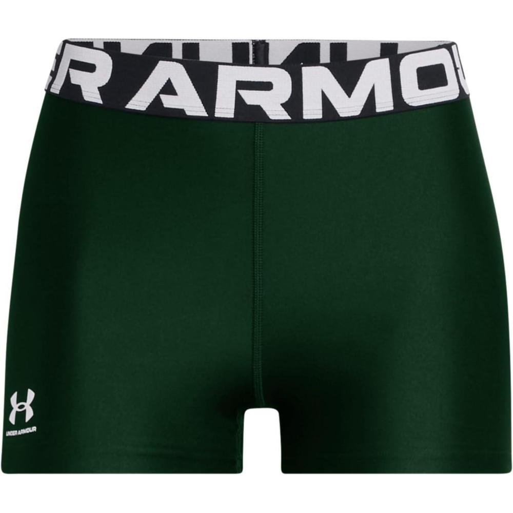 image:imageUnder Armour Womens HeatGear Armour Shorty ShortsForest GreenWhite