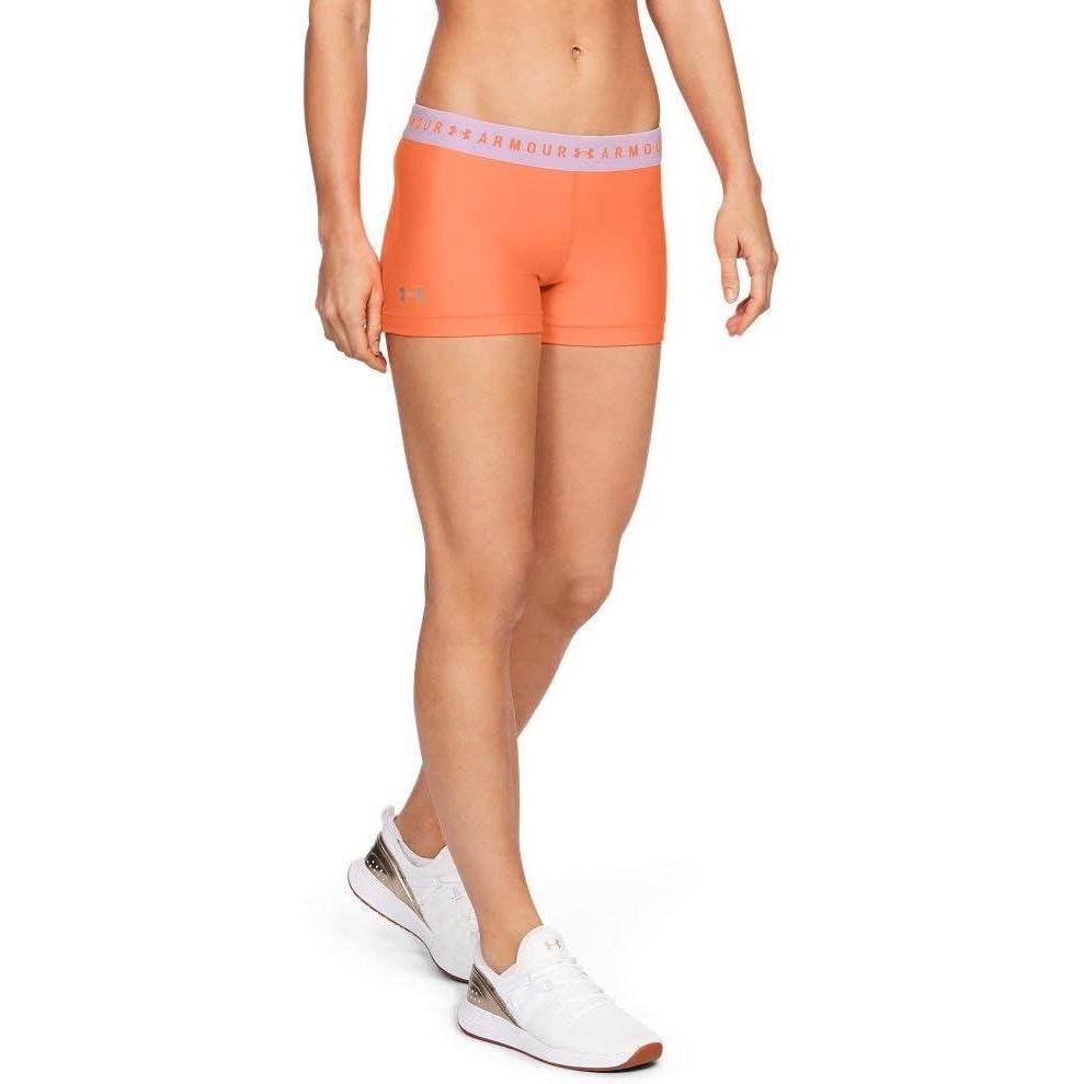 image:imageUnder Armour Womens HeatGear Armour Shorty ShortsPeach Plasma Pink Fog