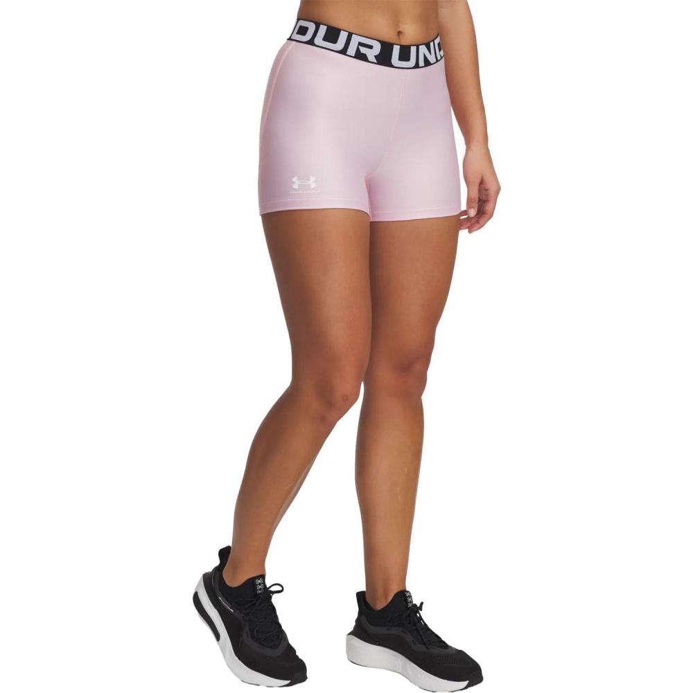 image:imageUnder Armour Womens HeatGear Armour Shorty ShortsPrime PinkWhite