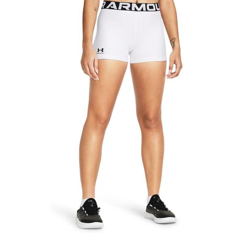 image:imageUnder Armour Womens HeatGear Armour Shorty ShortsWhiteBlack