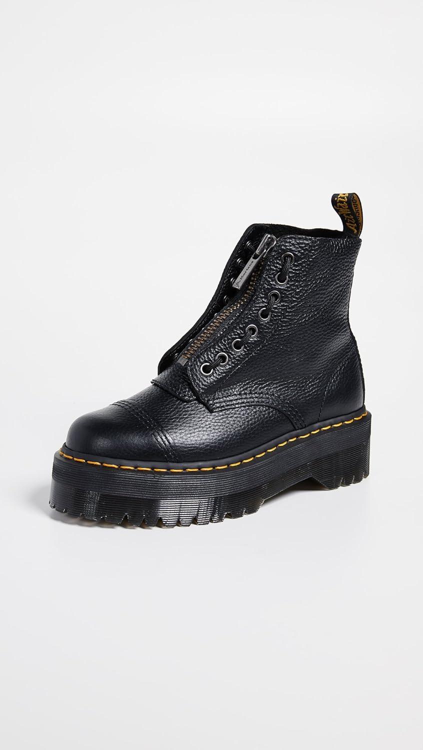 image:imageDr Martens Womens Maple Zip Steel Toe Light Industry BootsBlack Milled Nappa