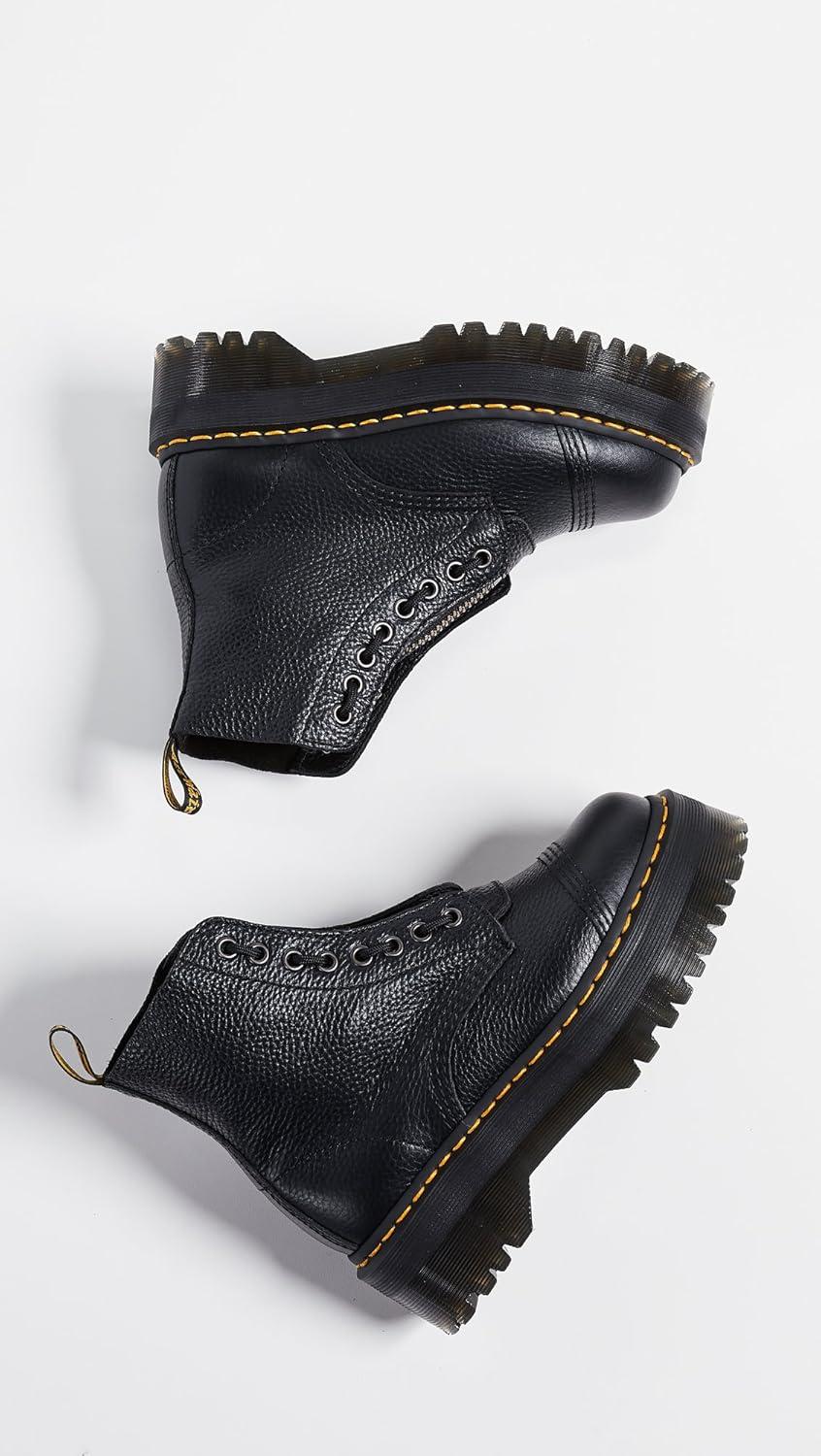 image:imageDr Martens Womens Maple Zip Steel Toe Light Industry BootsBlack Milled Nappa