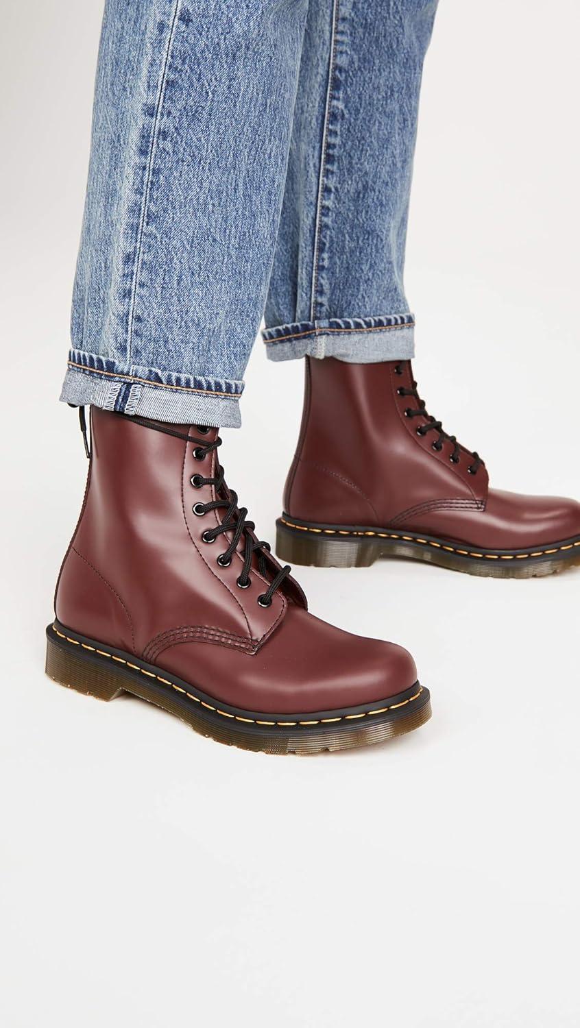 image:imageDr Martens Womens Maple Zip Steel Toe Light Industry BootsCherry Red