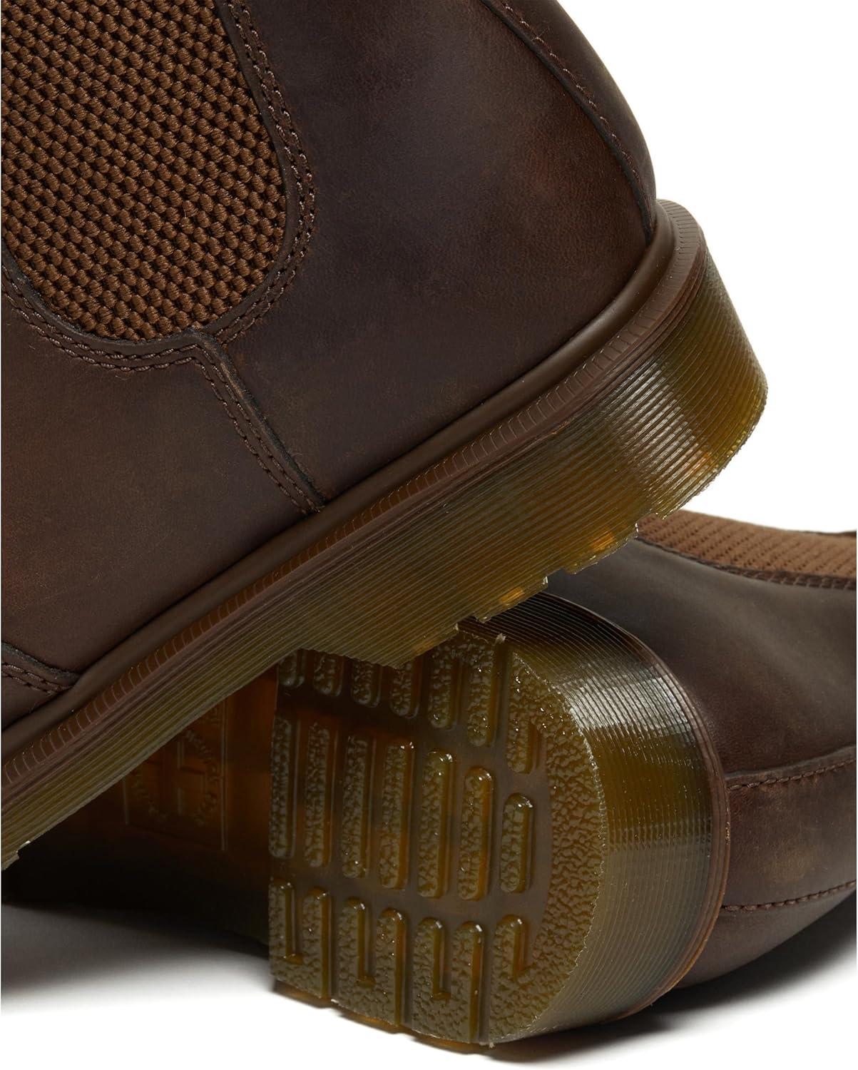 image:imageDr Martens Womens Maple Zip Steel Toe Light Industry BootsDark Brown Crazy Horse
