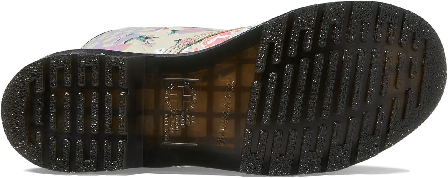 image:imageDr Martens Womens Maple Zip Steel Toe Light Industry BootsParchment Beige Floral Mash Up