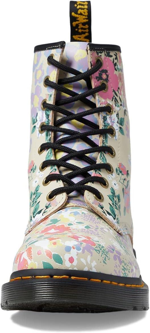 image:imageDr Martens Womens Maple Zip Steel Toe Light Industry BootsParchment Beige Floral Mash Up
