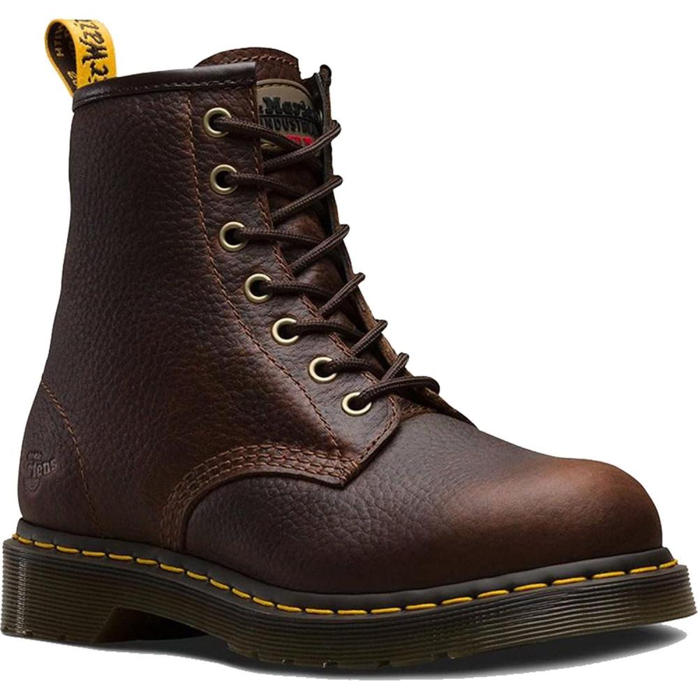 image:imageDr Martens Womens Maple Zip Steel Toe Light Industry BootsTeak Industrial Bear