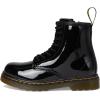 Dr. Martens, Women’s Maple Zip Steel Toe Light Industry Boots(Black Patent)