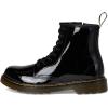 Dr. Martens, Women’s Maple Zip Steel Toe Light Industry Boots(Black Patent Lamper)