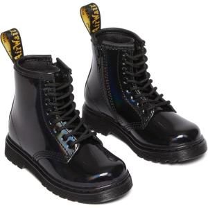 Dr. Martens, Women’s Maple Zip Steel Toe Light Industry Boots(Black Rainbow)