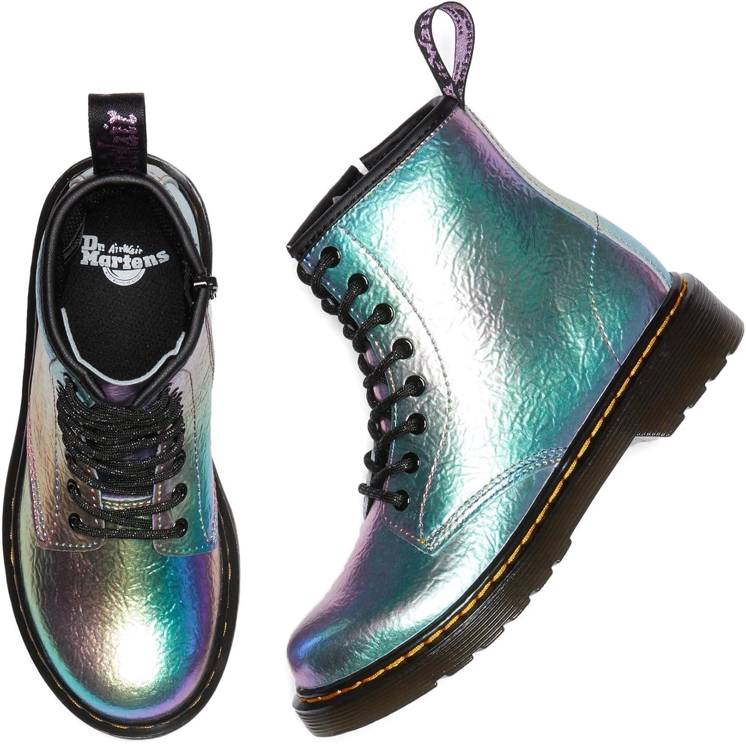 image:imageDr Martens Girls 1460 Little Big Kid JRainbow Crinkle