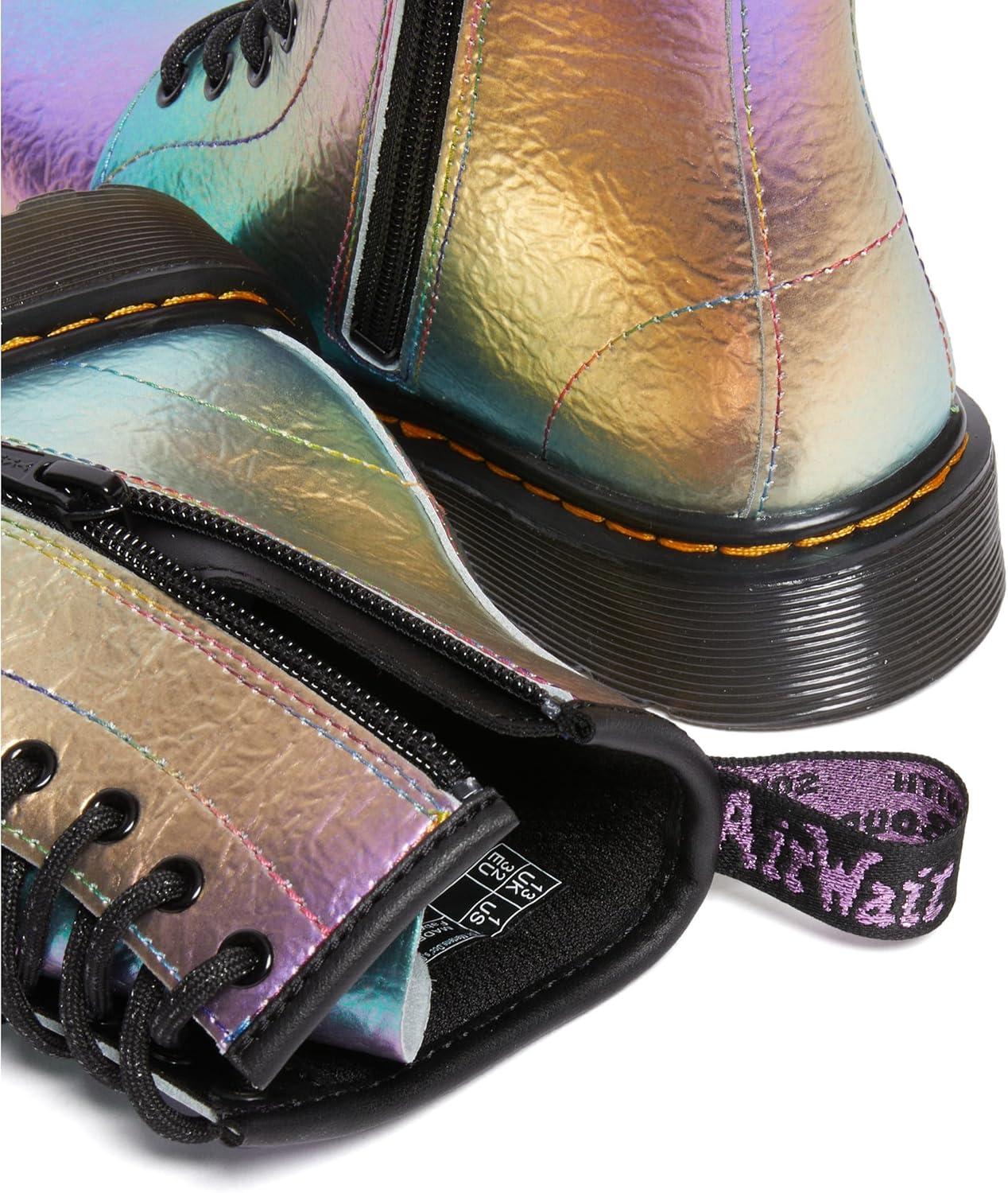 image:imageDr Martens Girls 1460 Little Big Kid JRainbow Crinkle