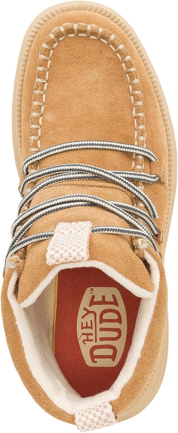 image:imageHEYDUDE Womens Reyes Suede Ankle BootTan