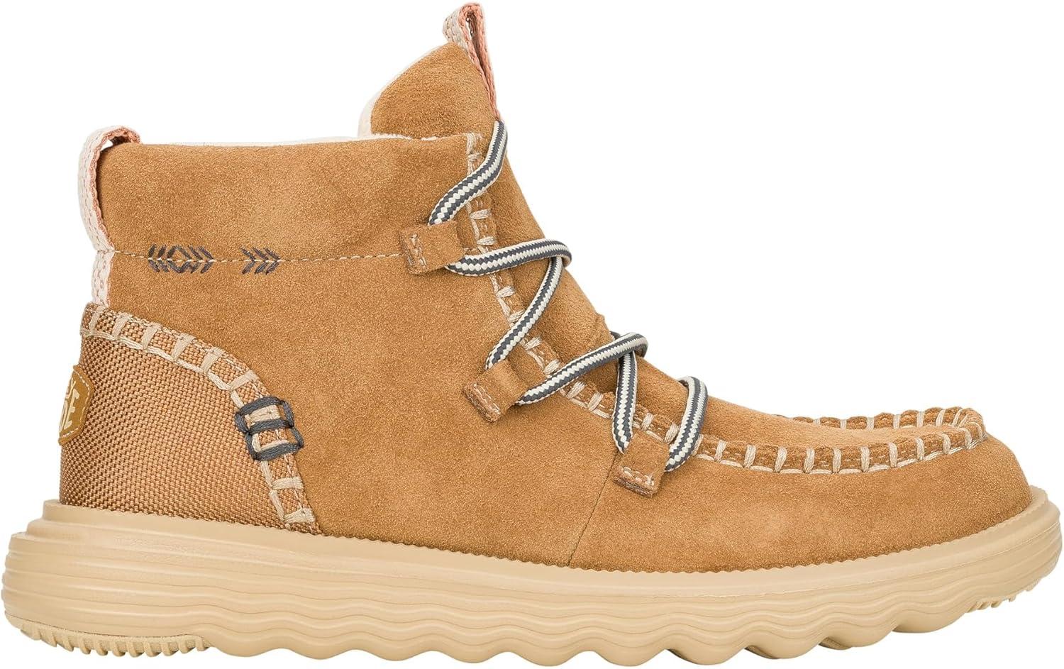 image:imageHEYDUDE Womens Reyes Suede Ankle BootTan