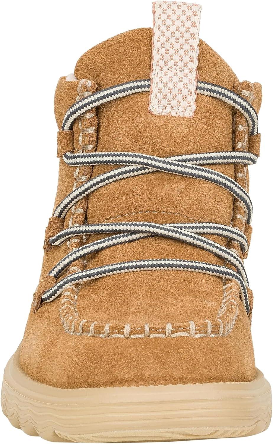 image:imageHEYDUDE Womens Reyes Suede Ankle BootTan