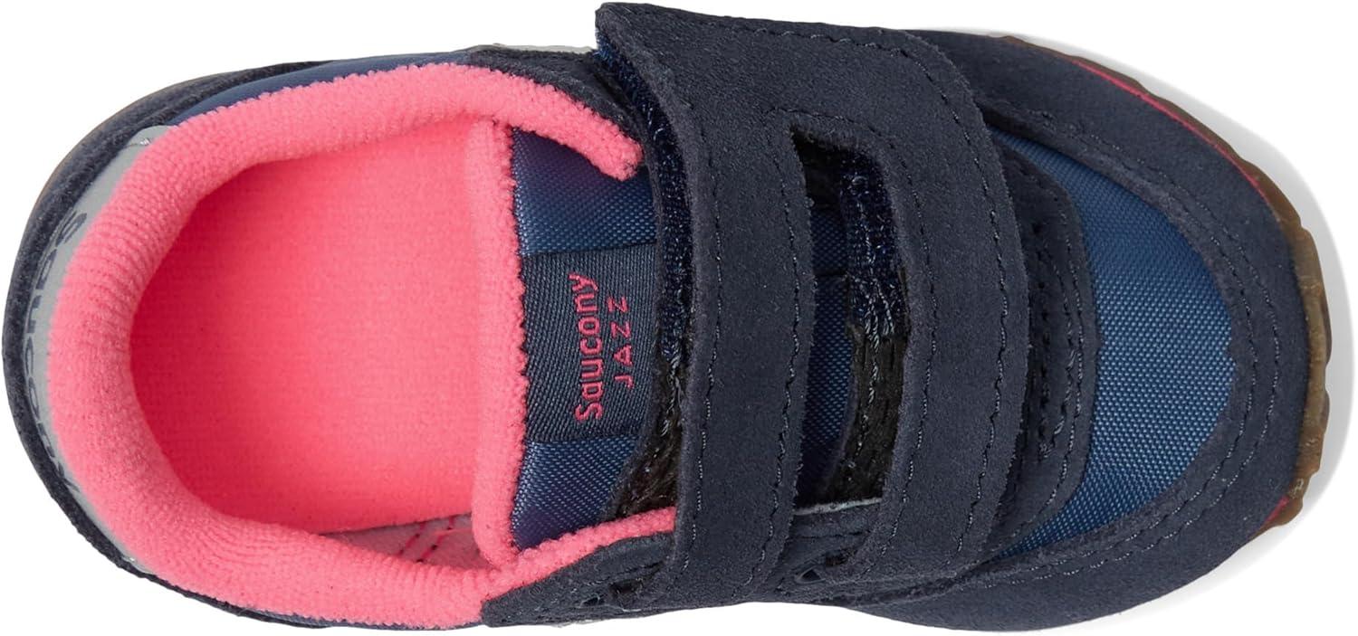 image:imageSaucony Kids Baby Jazz Hook ampamp Loop Sneaker NavySilverPink 95 US Unisex Toddler