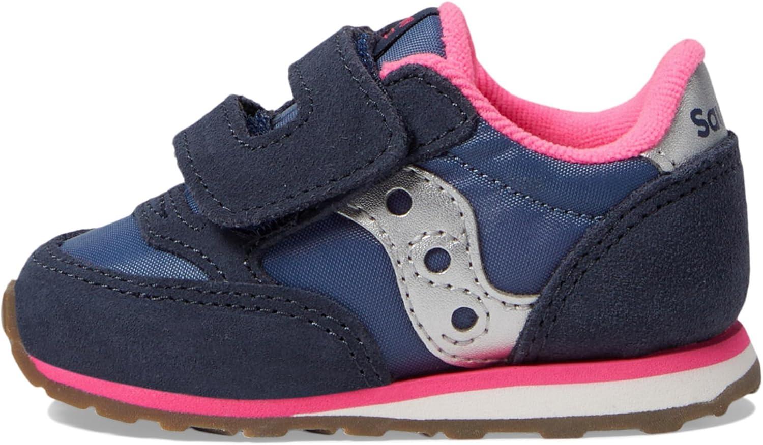 image:imageSaucony Kids Baby Jazz Hook ampamp Loop Sneaker NavySilverPink 95 US Unisex Toddler