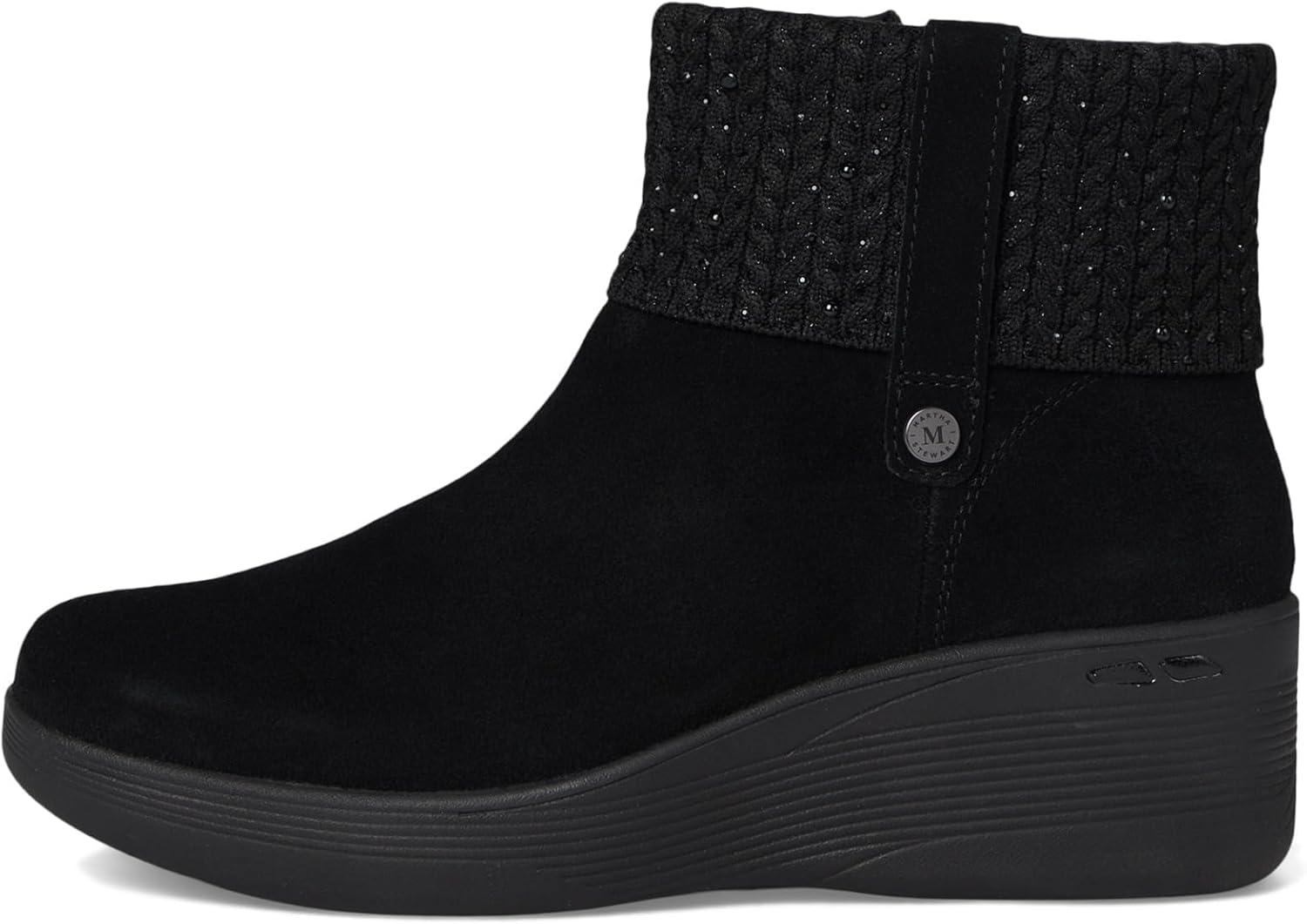 image:imageSkechers Womens PierliteFall Stunner Martha StewartHands Free Slipins Ankle BootBlackBlack