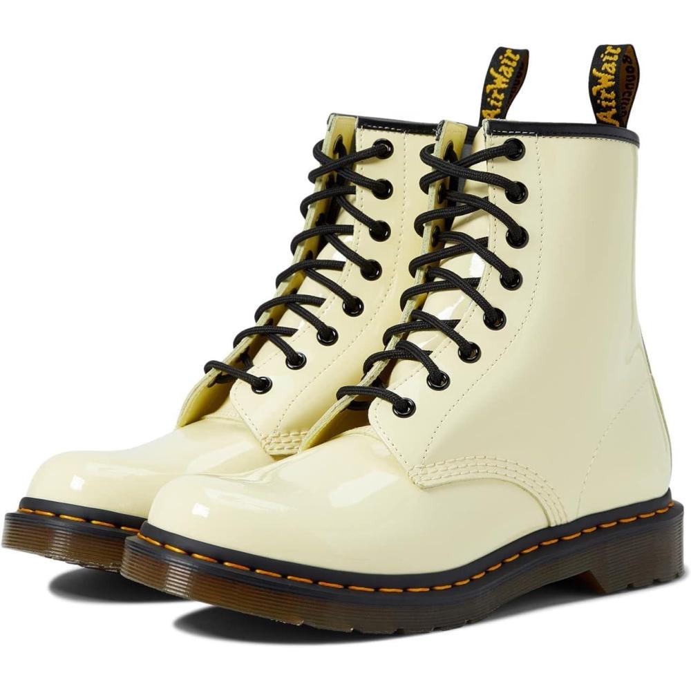 image:imageDr Martens 1460 8Eye Leather BootToile Cream Patent Lamper