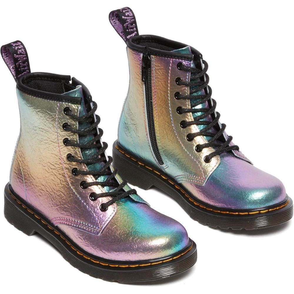 image:imageDr Martens Girls 1460 Little Big Kid JRainbow Crinkle