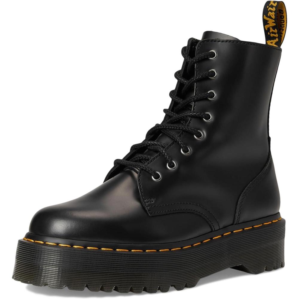 image:imageDr Martens Jadon 8Eye Leather Platform Boot for Men and Women Black Polished Smooth 8 US Women7 US Men