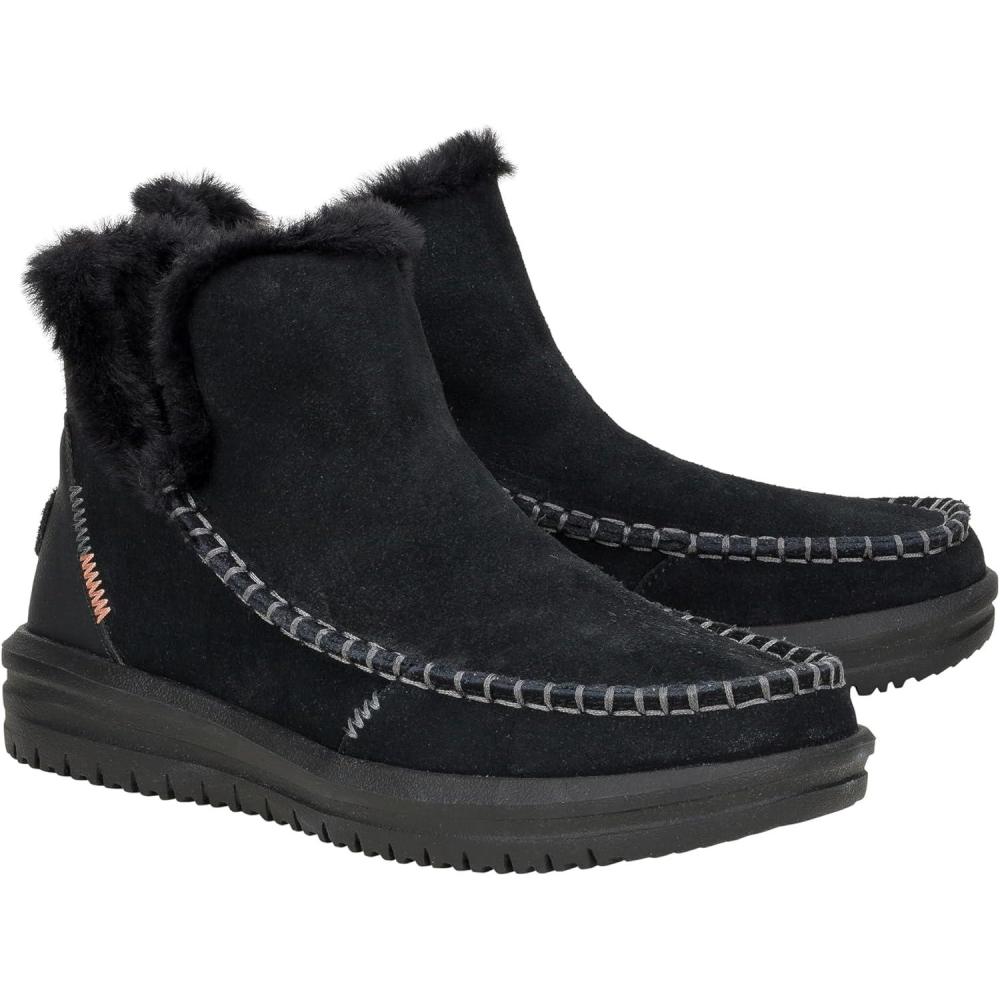 image:imageHEYDUDE UnisexAdult Camden SuedeBlackBlack