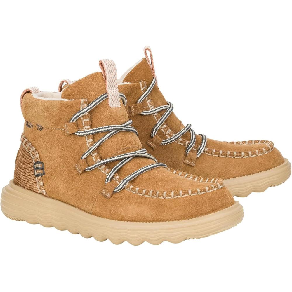 image:imageHEYDUDE Womens Reyes Suede Ankle BootTan