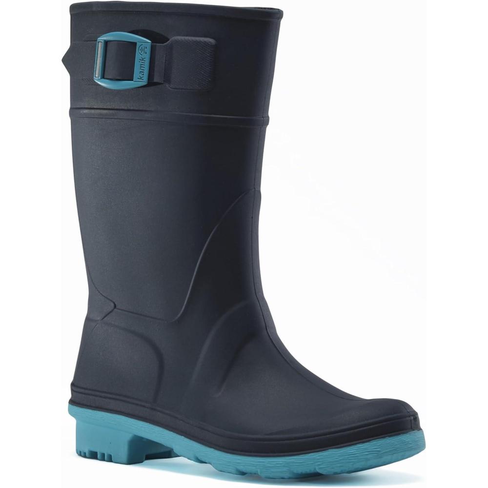 image:imageKamik Kids Raindrops Rain BootsNavyTeal
