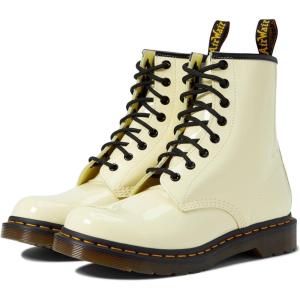 Dr. Martens 1460 8-Eye Leather Boot(Toile Cream Patent Lamper)