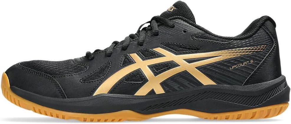image:imageASICS Mens Upcourt 6 Volleyball ShoesBlackPure Gold