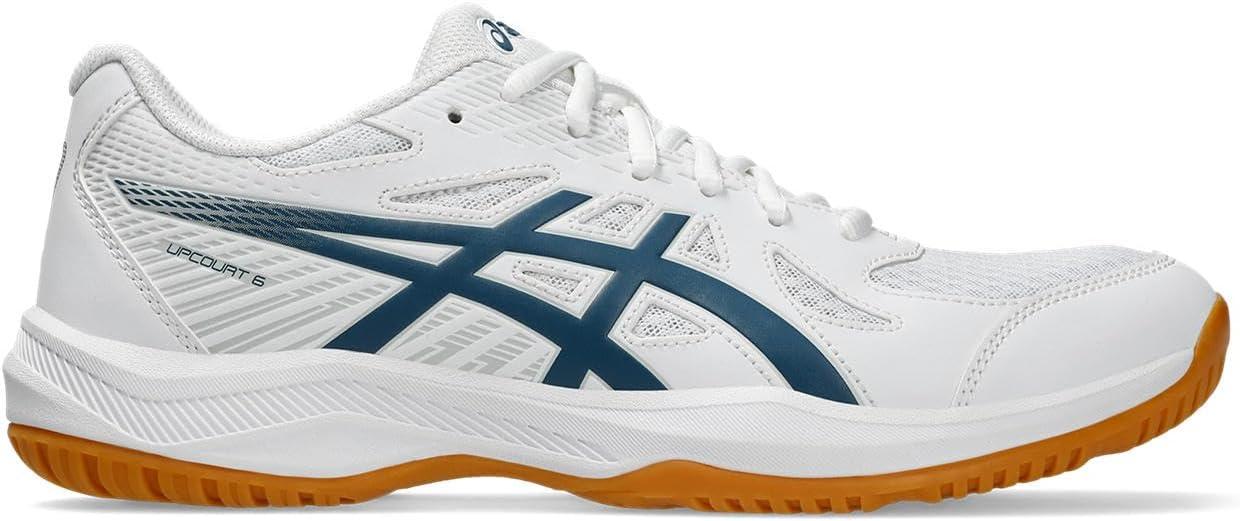 image:imageASICS Mens Upcourt 6 Volleyball ShoesWhite Vintage Indigo