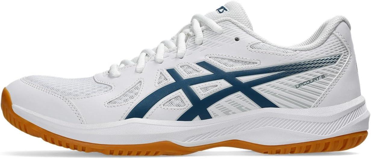 image:imageASICS Mens Upcourt 6 Volleyball ShoesWhite Vintage Indigo