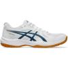 ASICS Men’s Upcourt 6 Volleyball Shoes(100 (White/Vintage Indigo))