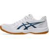 ASICS Men’s Upcourt 6 Volleyball Shoes(100 (White/Vintage Indigo))